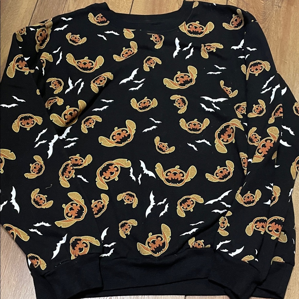 Disney Black and Orange Halloween Sweatshirt